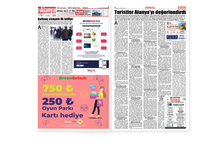 Newspaper coverage of the Alanya tourism NLP study, page two